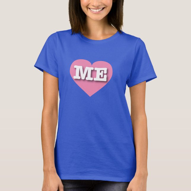 I love Maine - ME pink heart T-Shirt (Front)