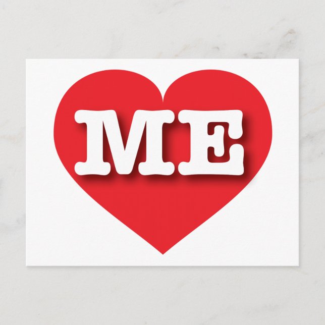 I love Maine - ME red heart Postcard (Front)