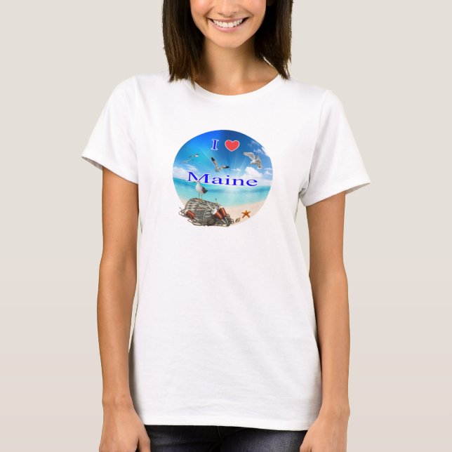 I Love Maine T-Shirt (Front)