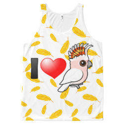 I Love Major Mitchell's Cockatoos All-Over Printed Unisex Tank