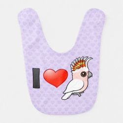 I Love Major Mitchell's Cockatoos Baby Bib