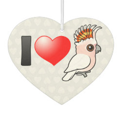 I Love Major Mitchell's Cockatoos Heart Air Freshener