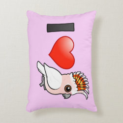 I Love Major Mitchell's Cockatoos Brushed Polyester Accent Pillow