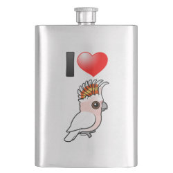 I Love Major Mitchell's Cockatoos Stainless Steel Flask