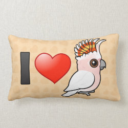 I Love Major Mitchell's Cockatoos Throw Pillow Lumbar 13