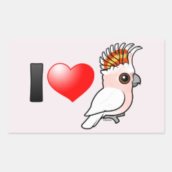 I Love Major Mitchell's Cockatoos Rectangle Sticker