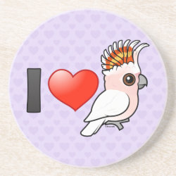 I Love Major Mitchell's Cockatoos Sandstone Drink Coaster