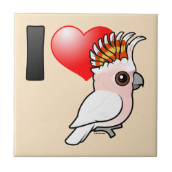I Love Major Mitchell's Cockatoos Small Ceremic Tile (4.25