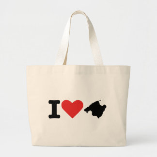 I love Majorca - Spain Large Tote Bag