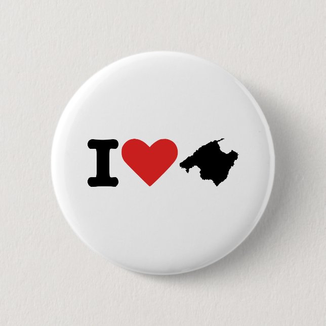 I love Majorca - Spain Pinback Button (Front)