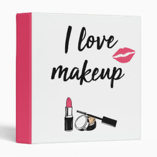 I Love Makeup 3 Ring Binder