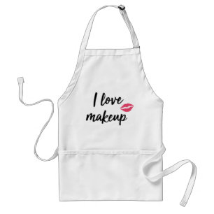 I Love Makeup Adult Apron