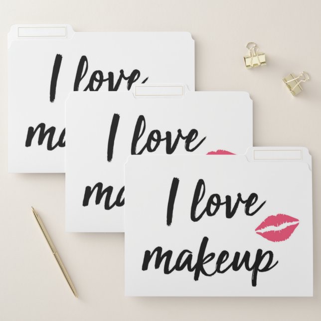 I Love Makeup File Folder (Set)