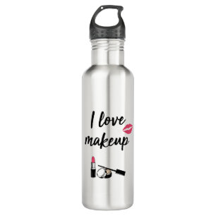 I Love Makeup Stainless Steel Water Bottle