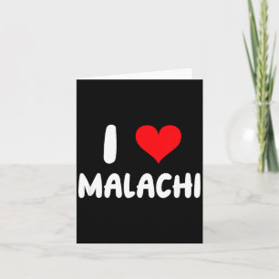 I Love Malachi - Heart - Name Card