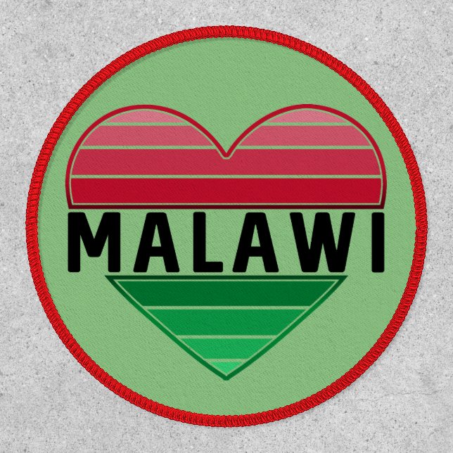 I Love Malawi, Malawian Heart Patch (Front)