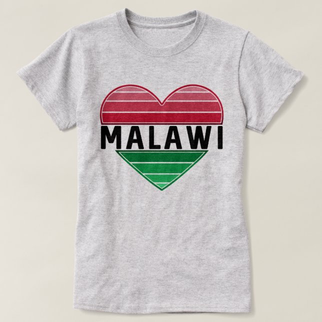I Love Malawi, Malawian Heart T-Shirt (Design Front)