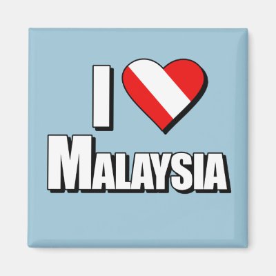 I Love Malaysia Diving Magnet