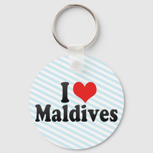 I Love Maldives Keychain