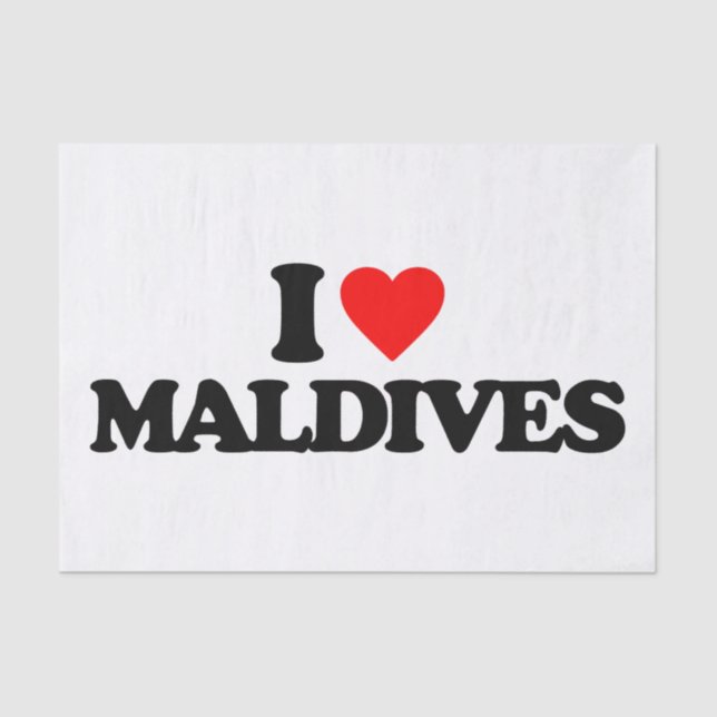 I LOVE MALDIVES TISSUE PAPER (Front)