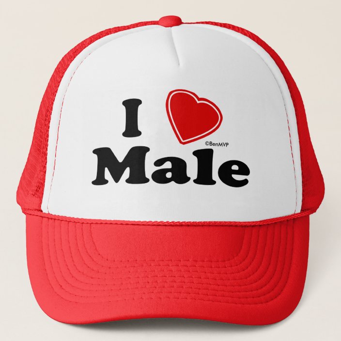 I Love Male Mesh Hat