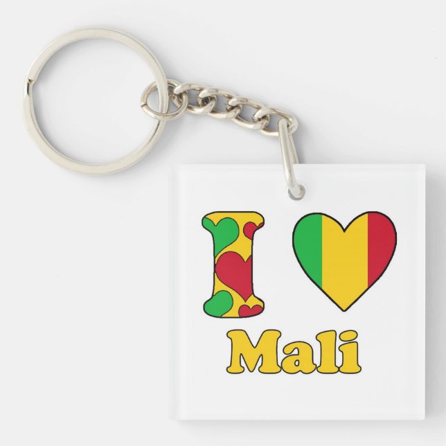 I love Mali Keychain (Front)