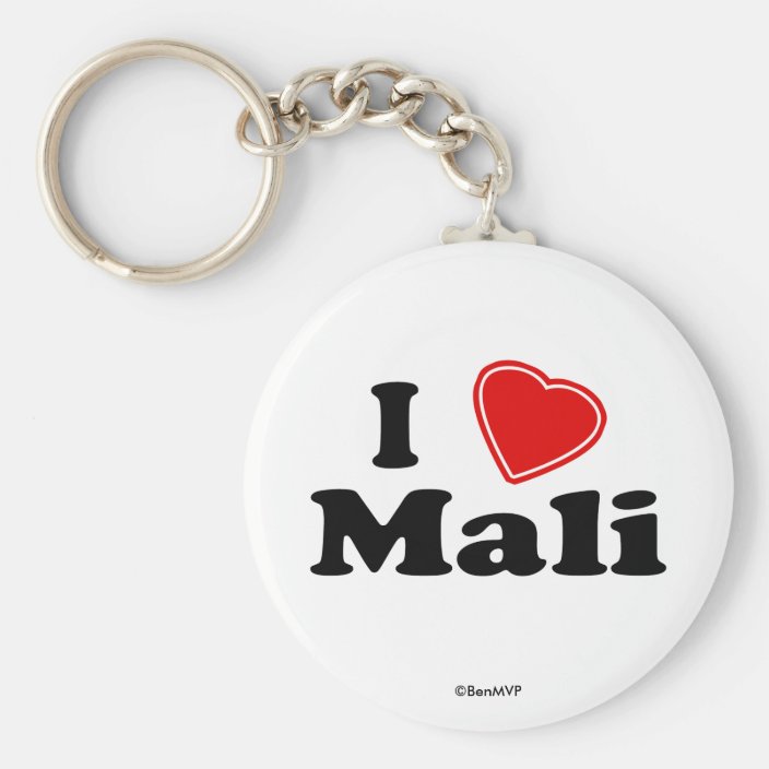 I Love Mali Keychain