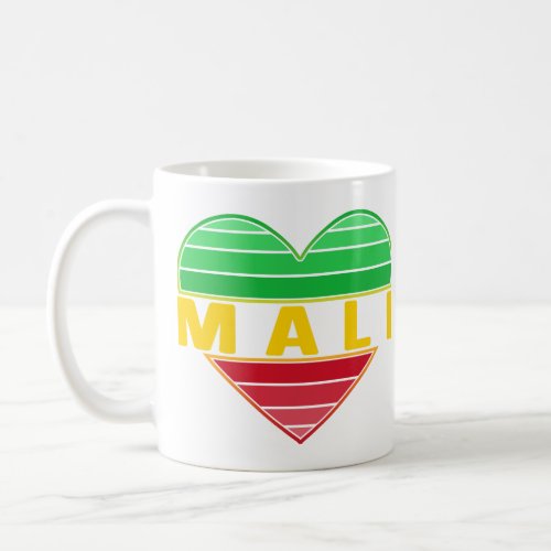 I Love Mali Malian Heart Coffee Mug