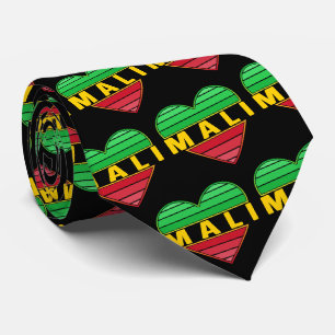 I Love Mali, Malian Heart Neck Tie