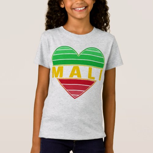 I Love Mali Malian Heart T_Shirt