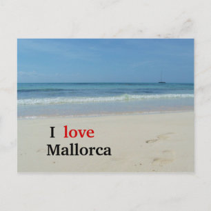 I love Mallorca Beach Postcard