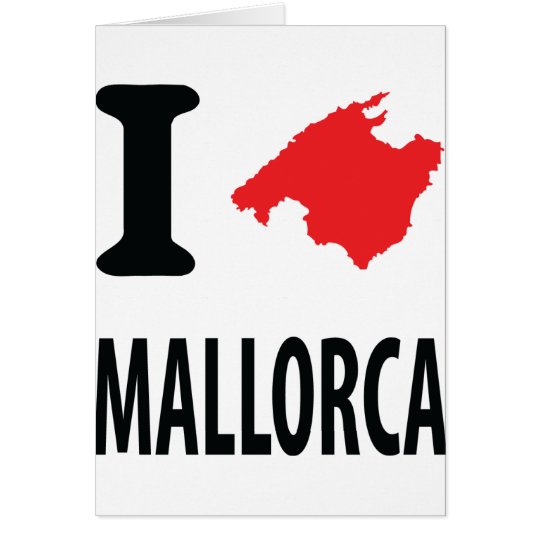 I love Mallorca contour icon Card