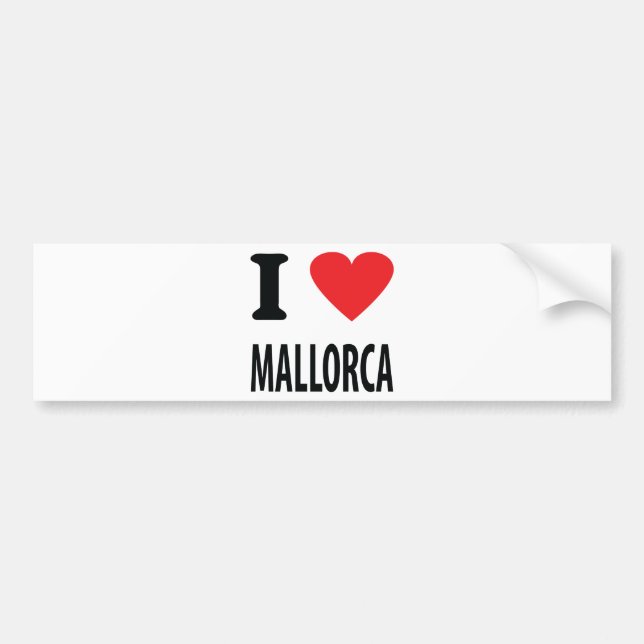I love mallorca icon bumper sticker (Front)