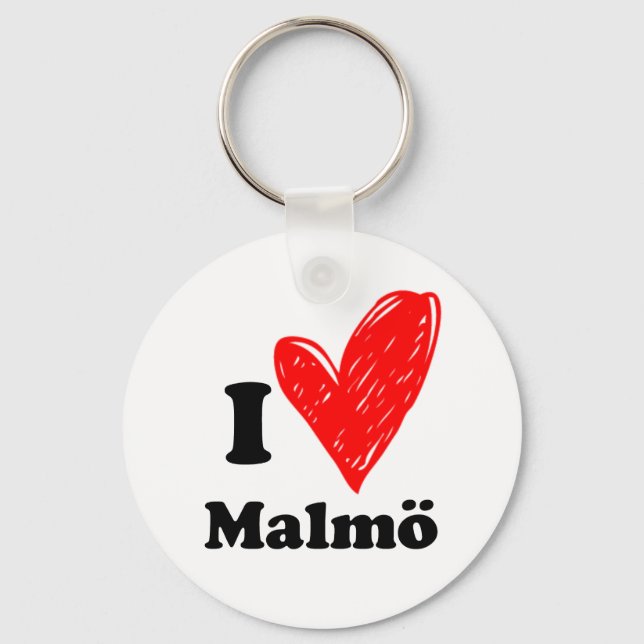 I Love Malmö Keychain (Front)