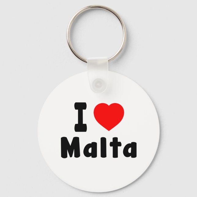 I Love Malta Keychain (Front)