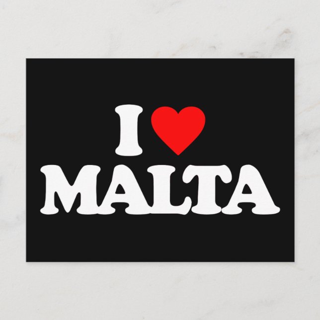 I LOVE MALTA POSTCARD (Front)