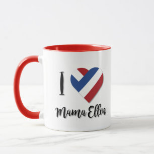 I Love Mama Ellen with Netherlands Flag Mug