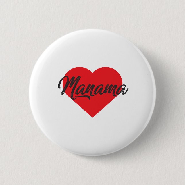 I Love Manama - Bahrain Button (Front)