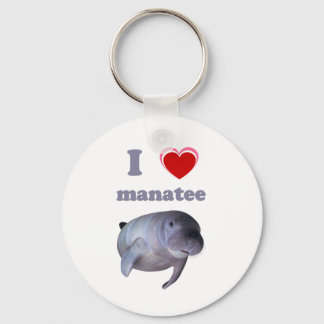 I Love Manatee Keychain