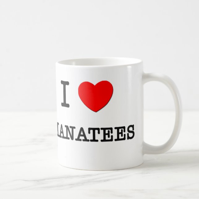 I Love MANATEES Coffee Mug (Right)