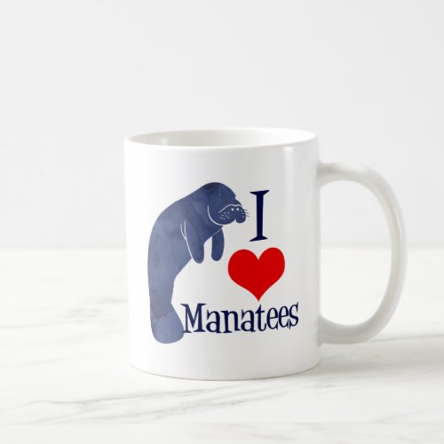 I Love Manatees Coffee Mug