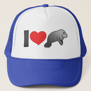 I Love Manatees Trucker Hat