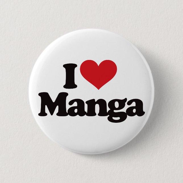 I Love Manga Button (Front)