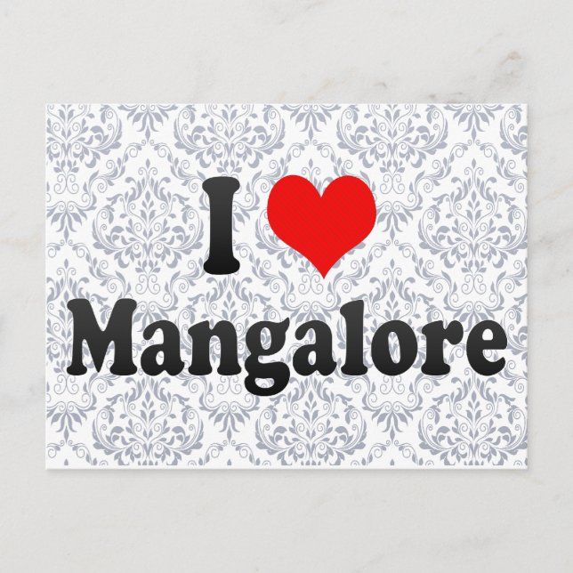I Love Mangalore, India Postcard (Front)