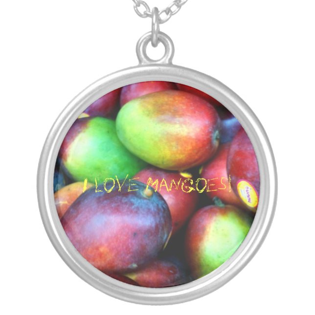 I Love Mangoes! Statement Necklace (Front)