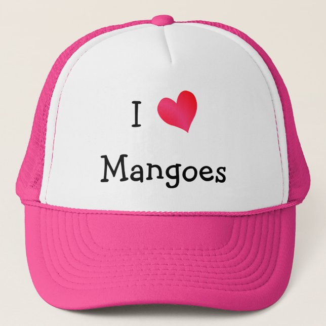 I Love Mangoes Trucker Hat (Front)