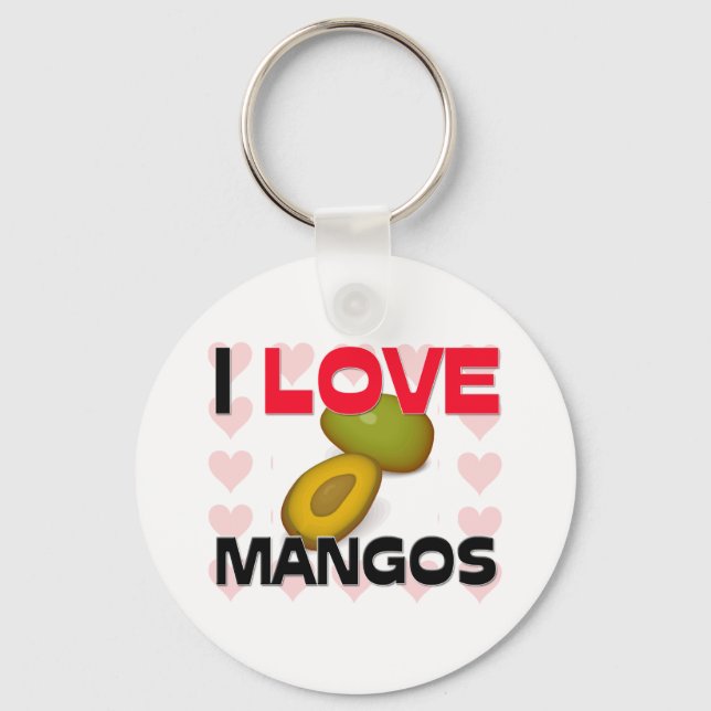 I Love Mangos Keychain (Front)