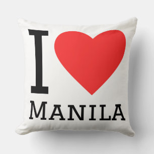 I love Manila  Throw Pillow