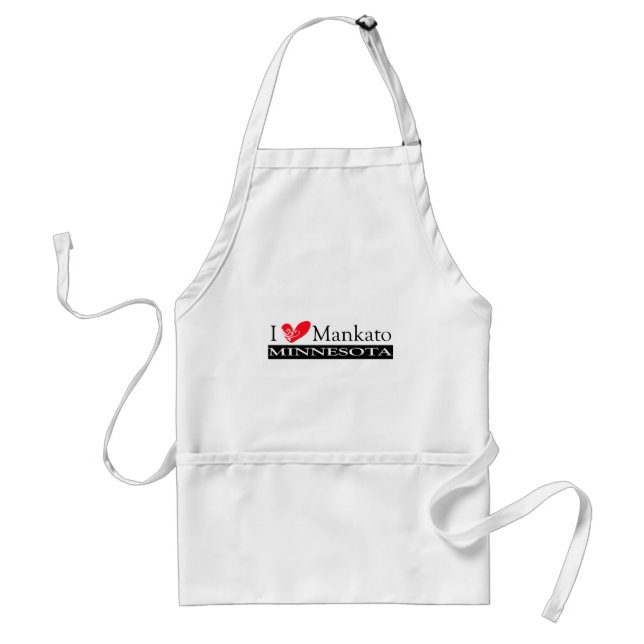 I Love Mankato Minnesota Adult Apron (Front)