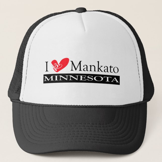 I Love Mankato Minnesota Trucker Hat (Front)